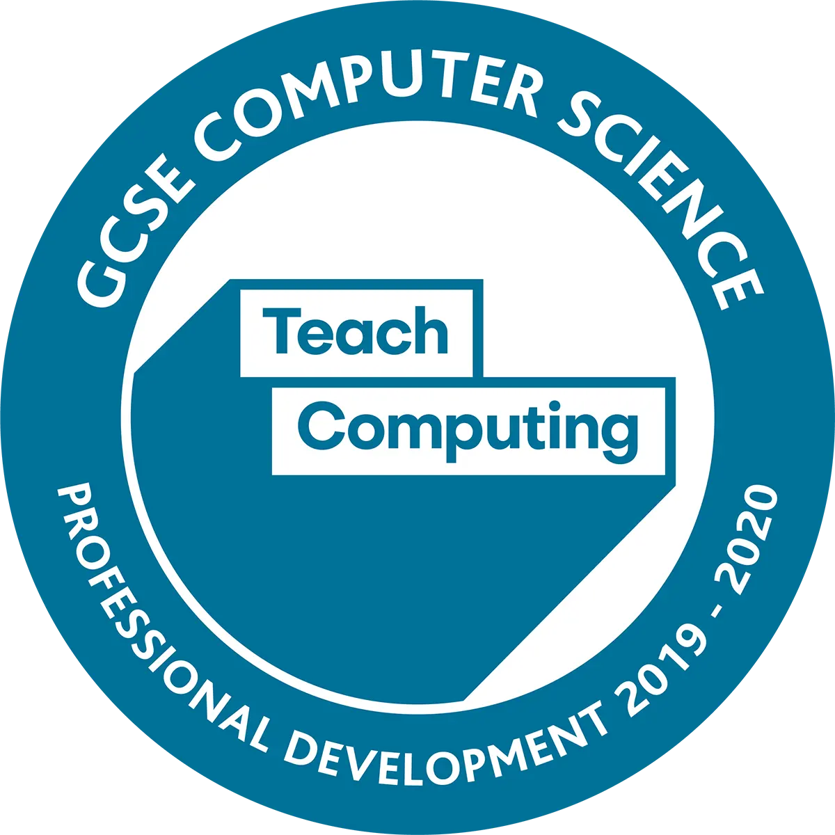 Accreditation badge for: " GCSE Computer Science: Professional Development 2019-2020"