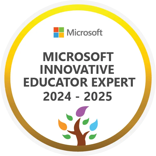 Accreditation badge for: " Microsoft Innovative Educator Expert 2024-2025"