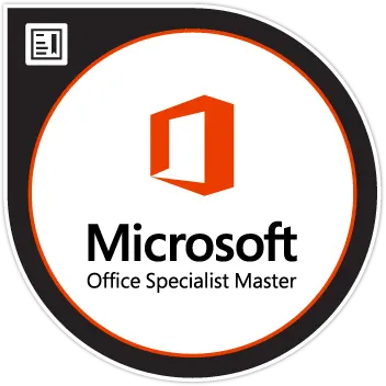 Accreditation badge for: " Microsoft Office Specialist: Master 2013"