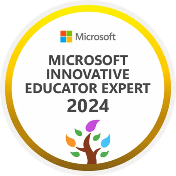 Accreditation badge for: " Microsoft Innovative Educator Expert 2023-2024"